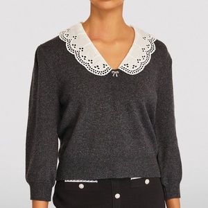 Maje Contrast-Collar Sweater